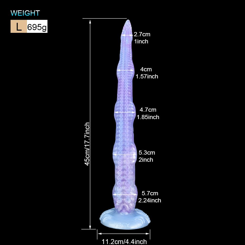 House Of Dasein Pastel Purple Sea Jade Long Tentacle Silicone Dildo - Large