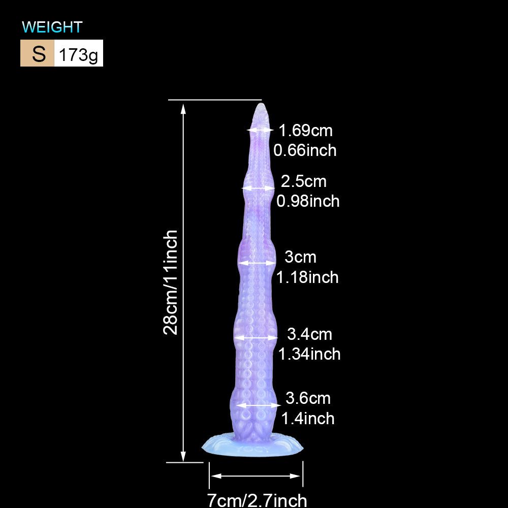 House Of Dasein Pastel Purple Sea Jade Long Tentacle Silicone Dildo - Small