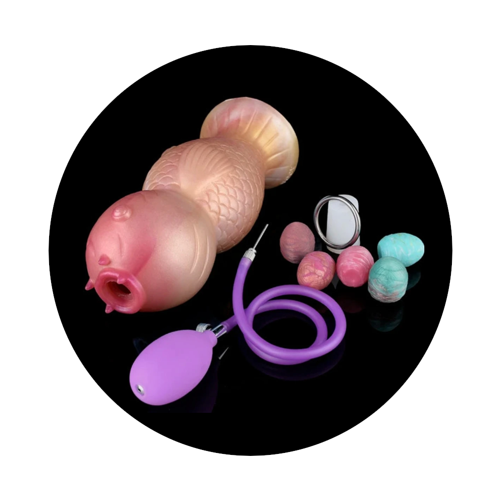 House Of Dasein Faak Fantasy Koi Pneumatic Ovipositor Anal Sex Toys Lay Eggs Dildos With Sucker Vaginal Balls Butt Plug Adult Games Masturbators - Pink