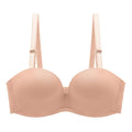 House Of Dasein Summer Smooth Anti-Slip Seamless Gathered Sexy Comfortable Daily Plus Size Single Bra - Apricot - 80B