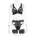 House Of Dasein Hollow Out Strappy Black Bondage Fetish Lingerie Women - M