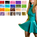 House Of Dasein Sleeveless Latex Glossy Gummi Party Mini Dress Above The Knee - Custom Colour - M