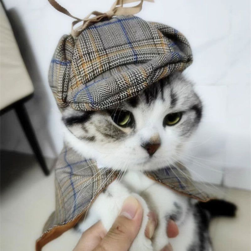 Cute Detective Pet Clothes Set For Small & Medium Dogs And Cats Size