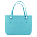 Waterproof Hexagon Mesh Beach Bag - Large Capacity Travel Storage Tote for Swimwear Towel Sunglasses - Light Blue Large 48x34x24cm
