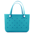 Waterproof Hexagon Mesh Beach Bag - Large Capacity Travel Storage Tote for Swimwear Towel Sunglasses - Lake Blue Large 48x34x24cm