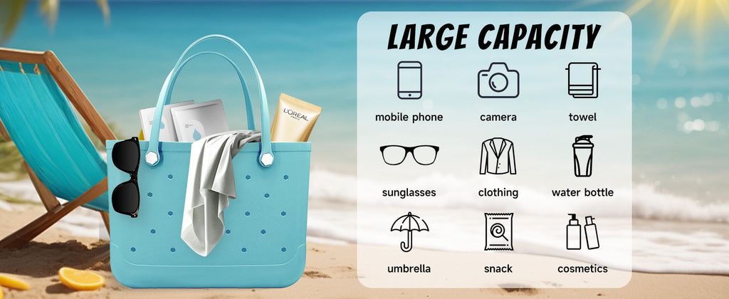 Waterproof Hexagon Mesh Beach Bag - Large Capacity Travel Storage Tote for Swimwear Towel Sunglasses - White Large 48x34x24cm