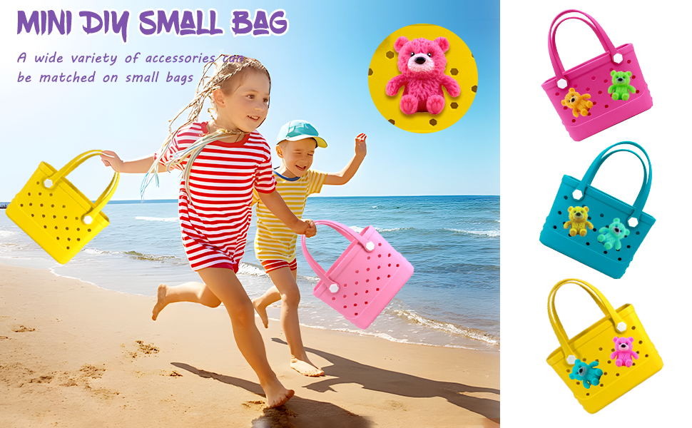 Waterproof Hexagon Mesh Beach Bag - Large Capacity Travel Storage Tote for Swimwear Towel Sunglasses - Lake Blue Small 28x21x11cm