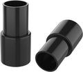 2 Pcs Vacuum Hose Adapter for Connecting 1-3/8" OD to 1-1/4" ID Between Vacuum Cleaner and Dust Collection Accessories, Plastic Cleaner Hose Connector Reducer (Black)