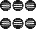 Soffit Vents Round Vent Cover, 6 Pcs 53mm/ 2inch Air Vents Stainless Steel Black Soffit Louver Vent Mesh Hole for Kitchen Bathroom Wardrobe Cabinet