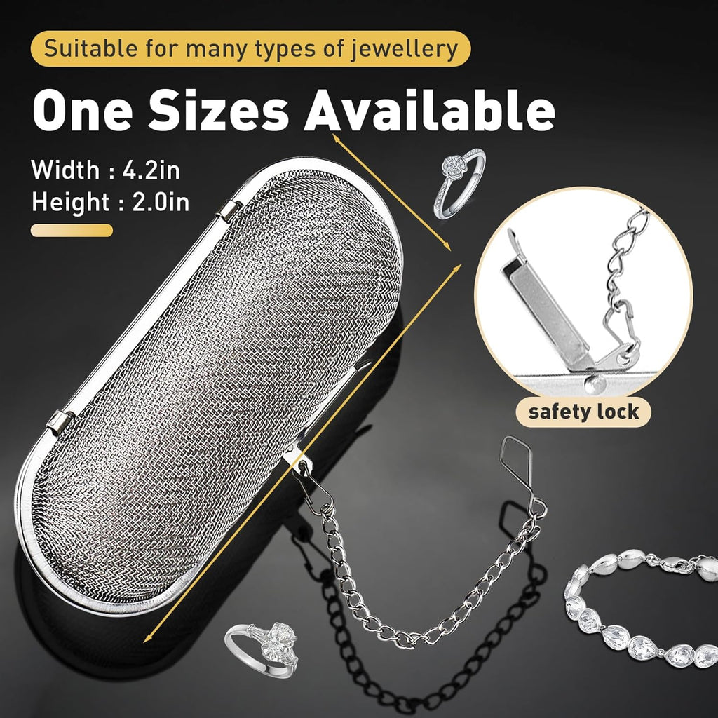 Ultrasonic Cleaner Basket, Stainless Steel Basket for Ultrasonic Jewelry Cleaner, Jewelry Steam Cleaner Basket Small Parts Washing Basket for Jewelry, Watch Parts
