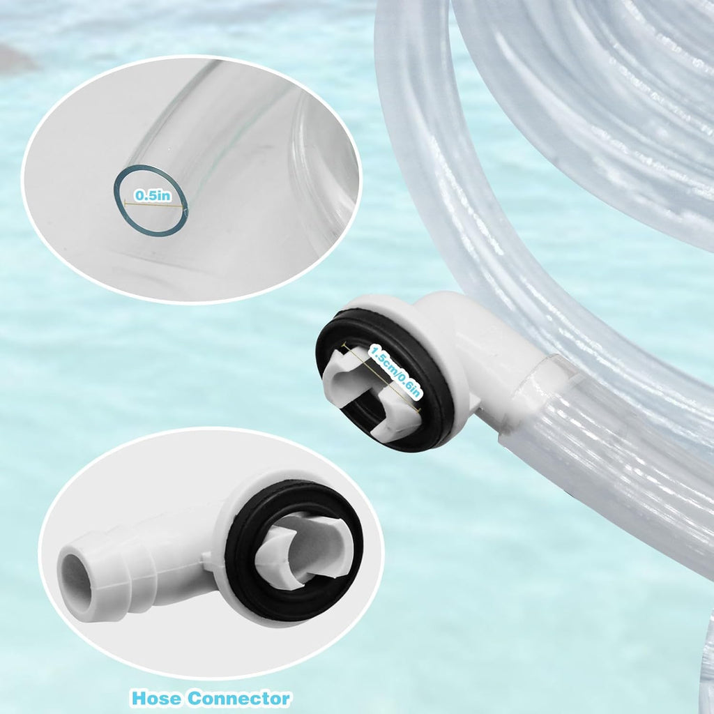 3Ft Portable Air Conditioner Drain Hose, 3/5 Inch Leakproof AC Drain Hose Kit, Universal AC Drain Hose Drain Pipe Replacement with Hose Connector and Clamp, Window Air Conditioner Unit Parts
