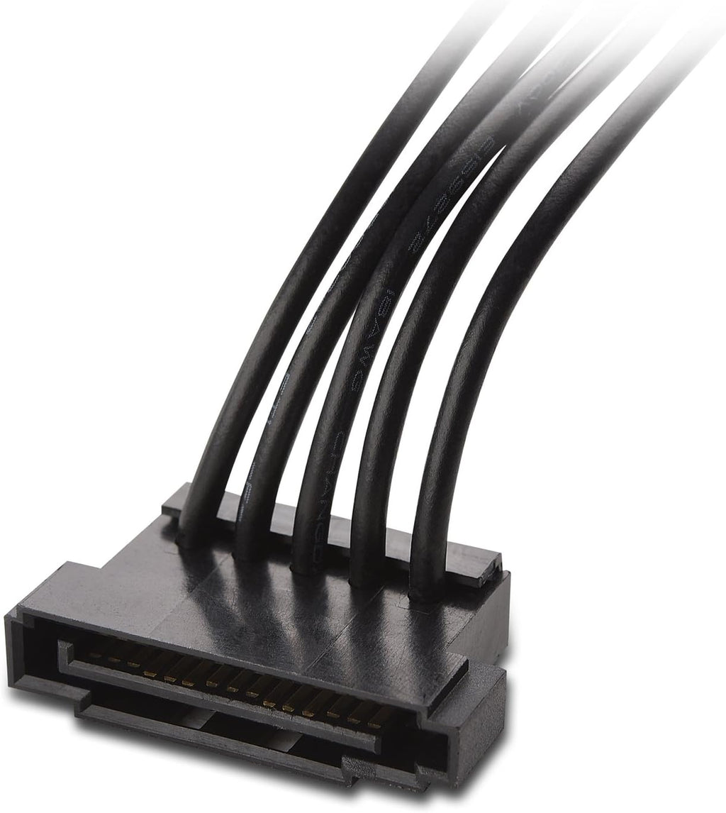 2-Pack 15 Pin SATA to 4 SATA Power Splitter Cable - 18 Inches