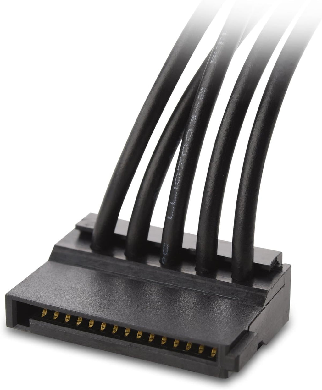 2-Pack 15 Pin SATA to 4 SATA Power Splitter Cable - 18 Inches