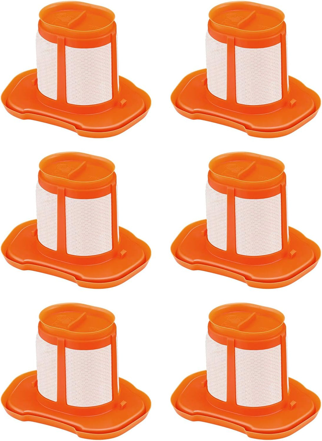 HHVKF10 Filter Compatible with BLACK And DECKER Handheld Vacuum Filter Washable Fit for Models HHVK HHVK320J HHVK320J10 HHVK320JZ01 HHVK515J HHVK515JP HHVK515JP07 HHVK515J00FF HHVK415B01, 6 Pack