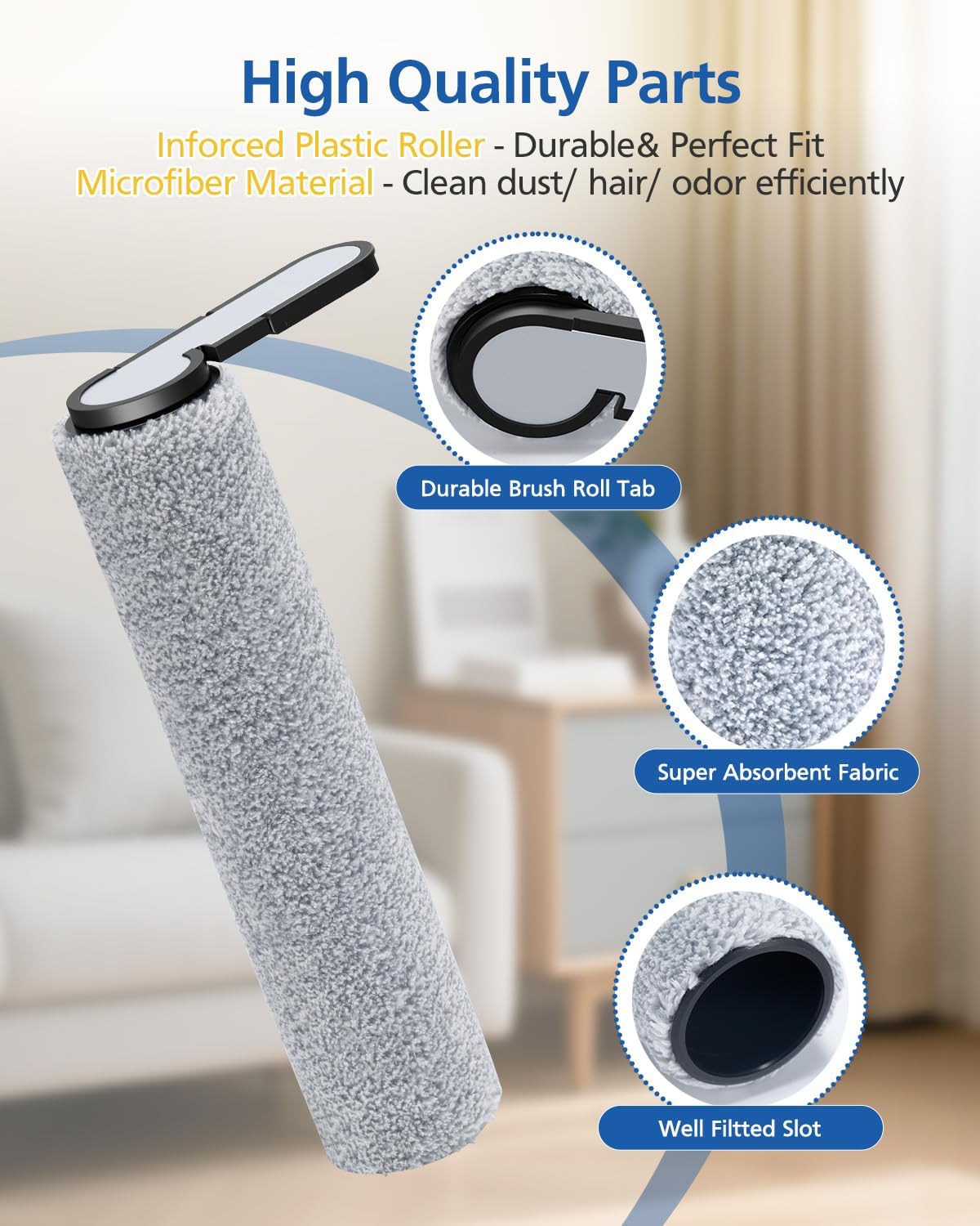 F25 Brush Roll and HEPA Filter Replacement Kit Accessories Compatible with Roborock F25/F25 ACE/F25 ALT/F25 LT/F25 RT/F25 ACE/F25 GT/F25 Ultra Cordless Wet Dry Vacuum Cleaner
