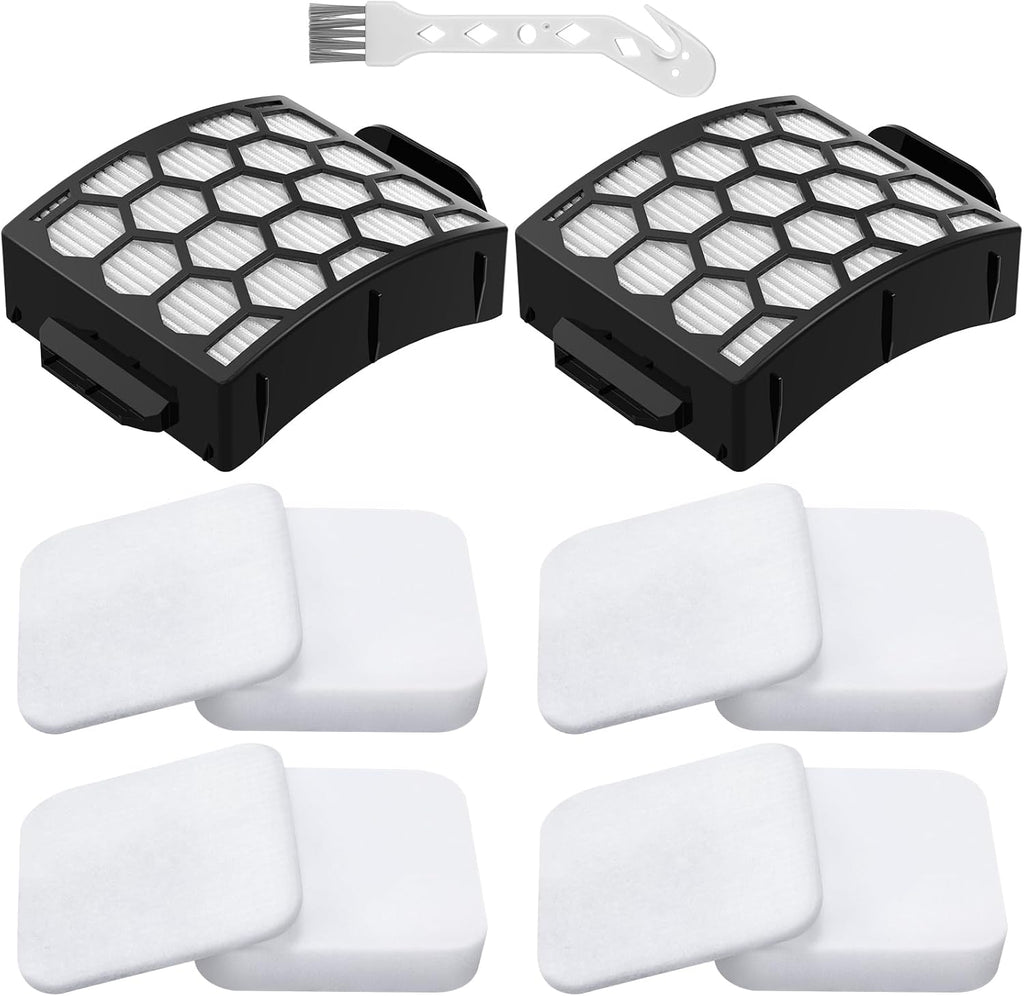 LA502, LA322, LA702 Filters Compatible with Shark Rotator Navigator Lift-Away ADV DuoClean PowerFins Upright Vacuum Model LA502, LA322, LA301, LA300, LA455, LA702, LA360, 2 HEPA+4 Foam+4 Felt Filters