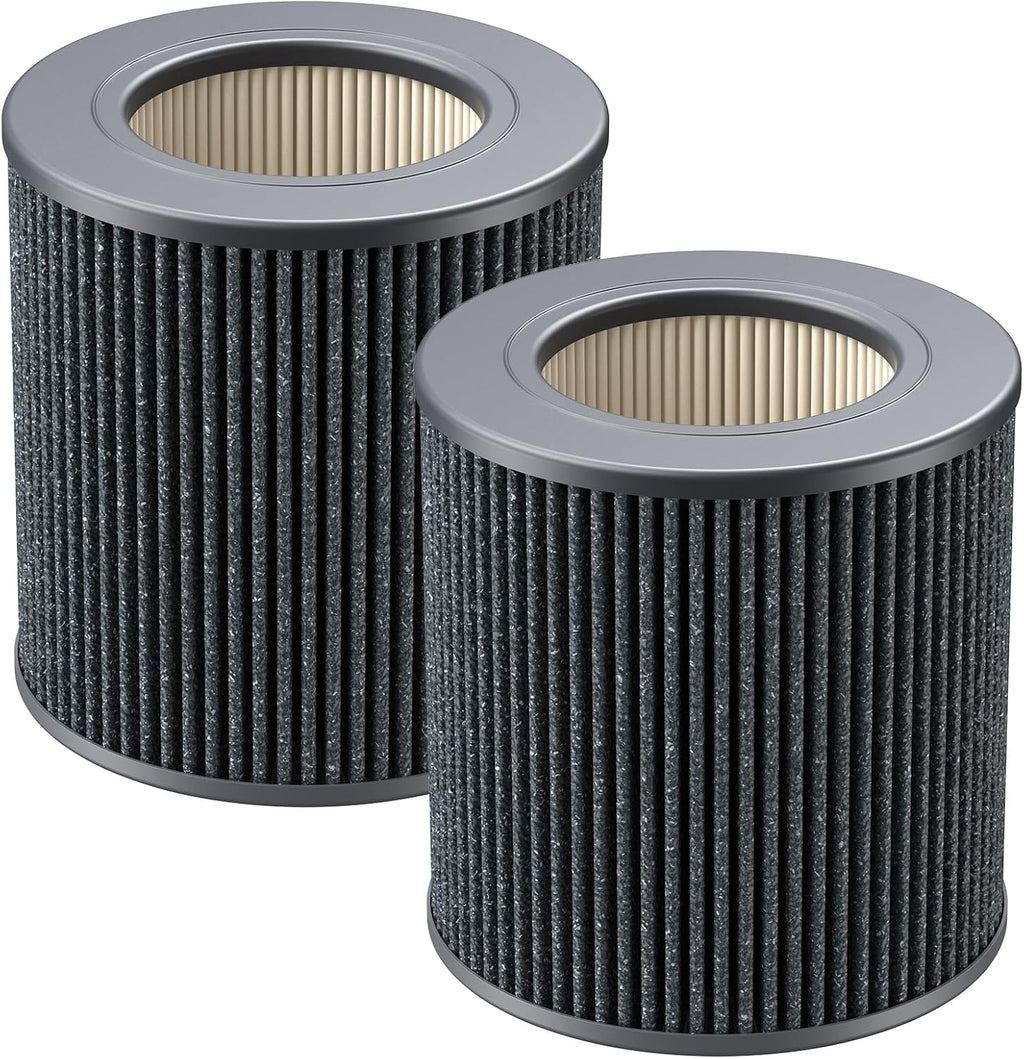 Air Mini Replacement Filter Compatible with Molekule Air Mini and Air Mini+ Air Purifiers,3-in-1 HEPA and Activated Carbon Filter for Home, Dust, Smoke & VOCs, 2-Pack