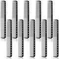 10PCS Cutting Combs for Hair Stylist, Carbon Fiber Hair Combs Fine Tooth Comb Barber Comb Heat Resistant Carbon Fiber Professional Salon Hairdressing for Salon Stylist Men and Women Black