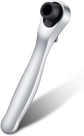 Mini 1/4 Ratchet Wrench, Reversible Stubby Ratchet, Oval Head Socket Wrench, Steel Quarter Inch Compact Socket Wrenches for Tight Spaces