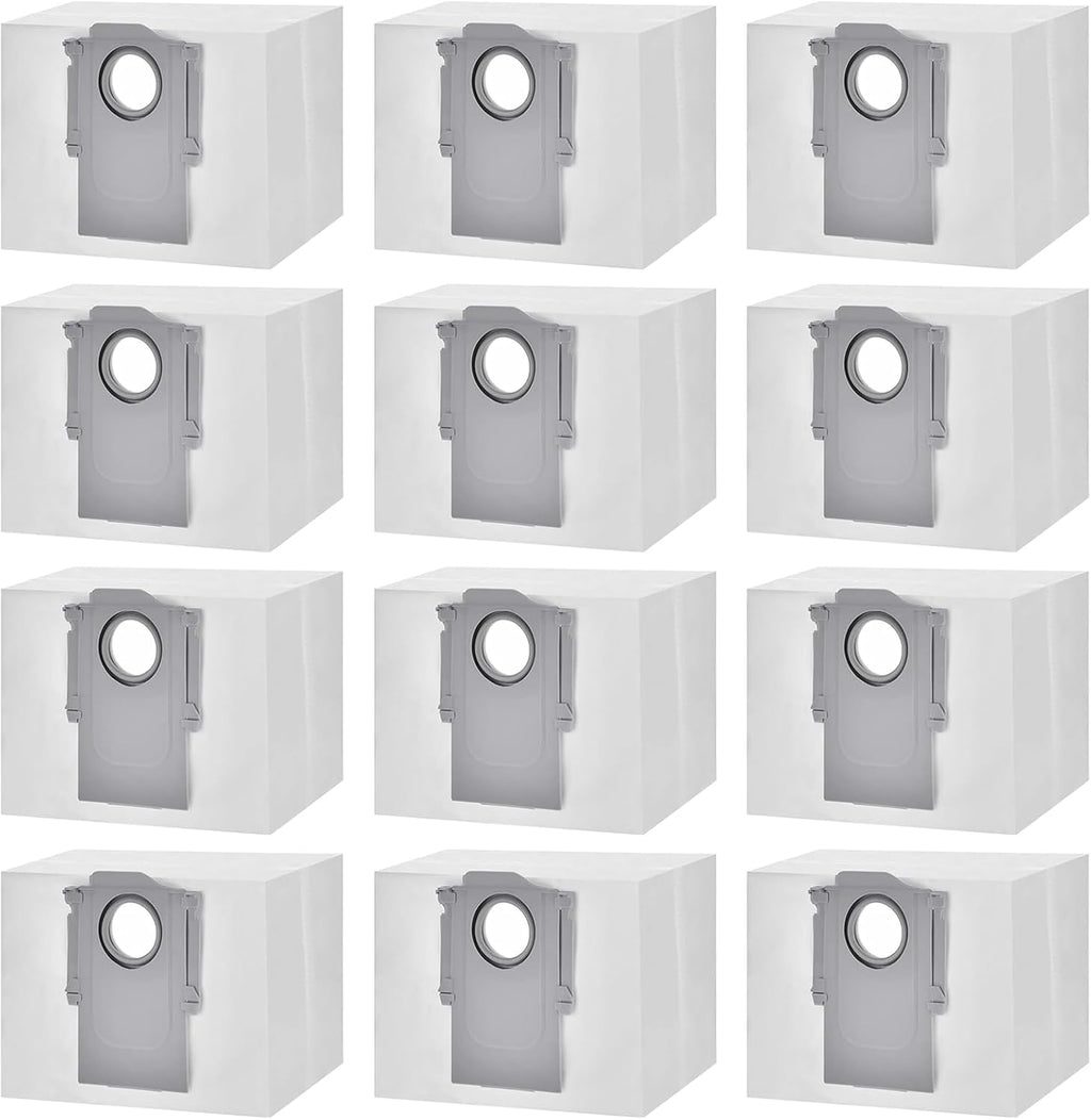 12 Pack Dust Bags for Roborock S8 Pro Ultra, S8+, Q7 Max+, Q8 Max+, Q5 Max+, Q5+, Q5 Pro+, Q7, Q7+, Q7 Max+, S7 MaxV Ultra,S7 Max Ultra Vacuum Cleaner Replacement Disposable Dust Bags- 4L