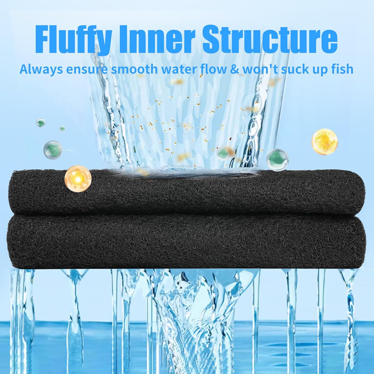 Aquarium Activated Carbon Filter Media Pad for Fish Tank Pond Canister Filter (10.5" x 18")