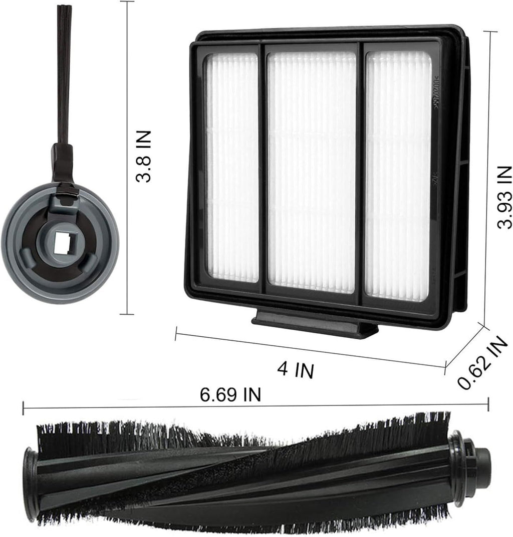 10 Pack Replacement Filter Side Brush for Shark ION Robot Vacuum R85 RV850 S86 S87 S88 R71 R72 R75 RV761 RV771 RV871 AV751 AV752 AV753