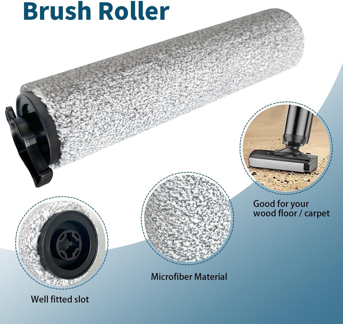 Replacement Brush Roller and HEPA Filters Kit Compatible with Bissell Crosswave HF3 Cordless Wet/Dry Vacuum Cleaner 3649A Model