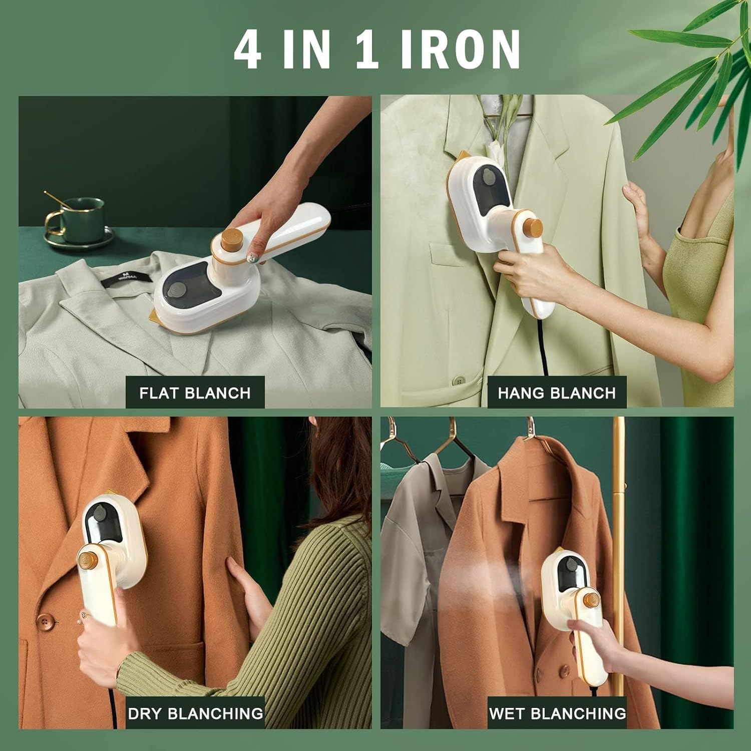 Mini Clothes Iron, Portable Mini Hand-held Travel Ironing Machine, Hand-held Dry and Wet Ironing Machine, Micro Steam Iron,Suitable for Home and Travel(White)