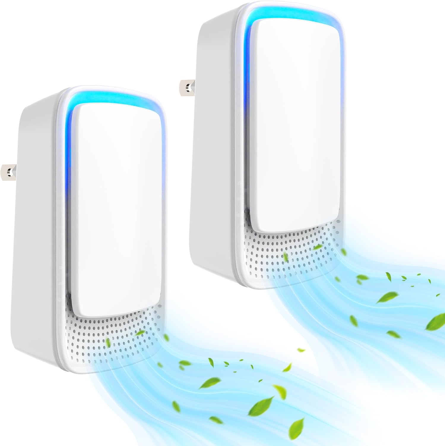 2x Plug In Negative Ion Air Purifier Ioniser Home Office Bedroom Quiet Mini