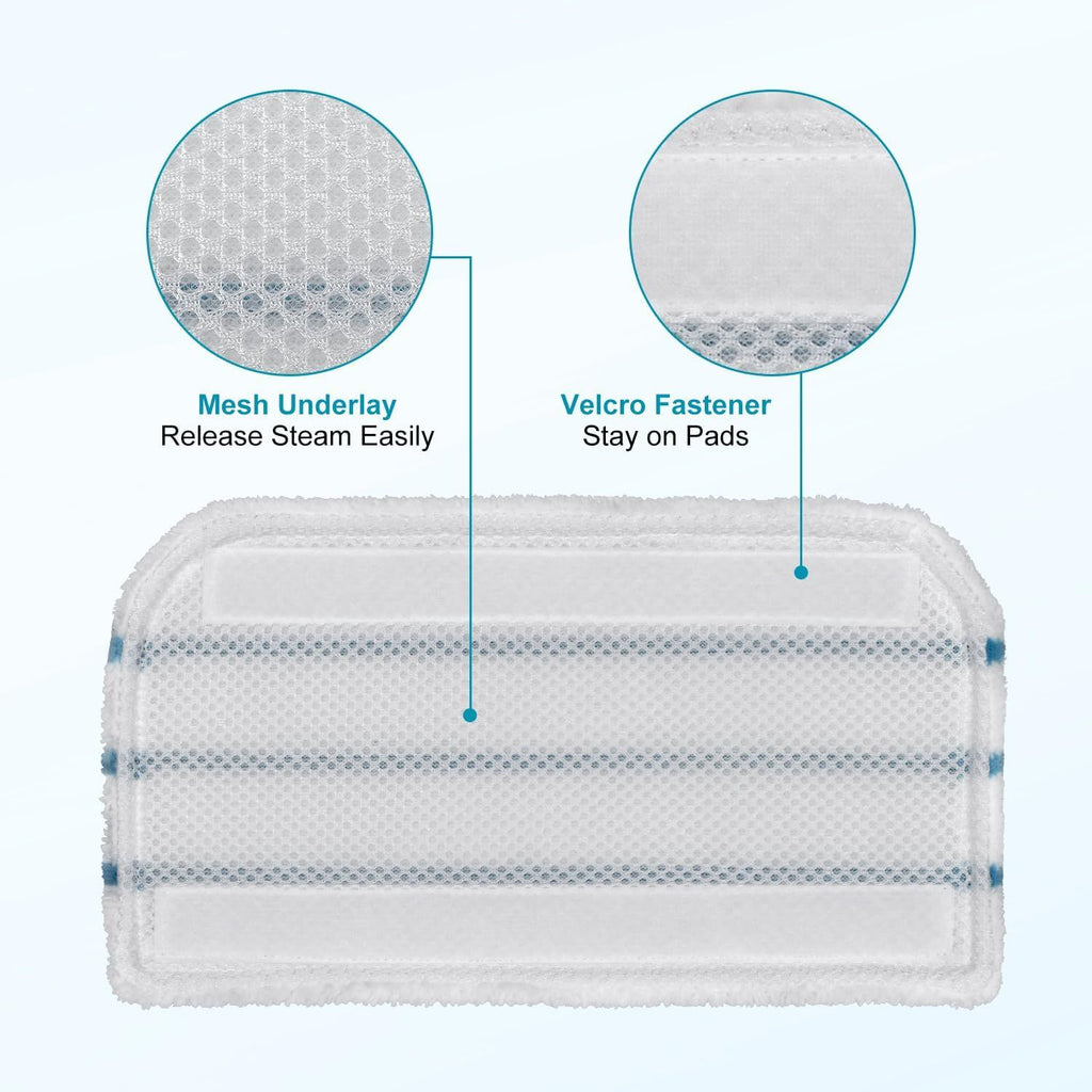 Steam Mop Pads Replacement Compatible with Black Decker Steam Mop SM1600, SM1610, SM1620, HSM13E1, HSMC1300X, HSMC1321, HSMC1361SG Cleaner Black and Decker Steam Mop Replace Pads or loor Cleaning