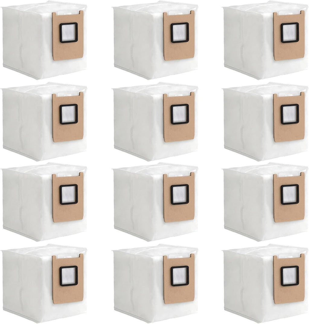 Replacement Dust Bags Compatible with euy E25/ E28/ C28, Robot Vacuum Parts Accessories Disposable Bags, 12-Pack.
