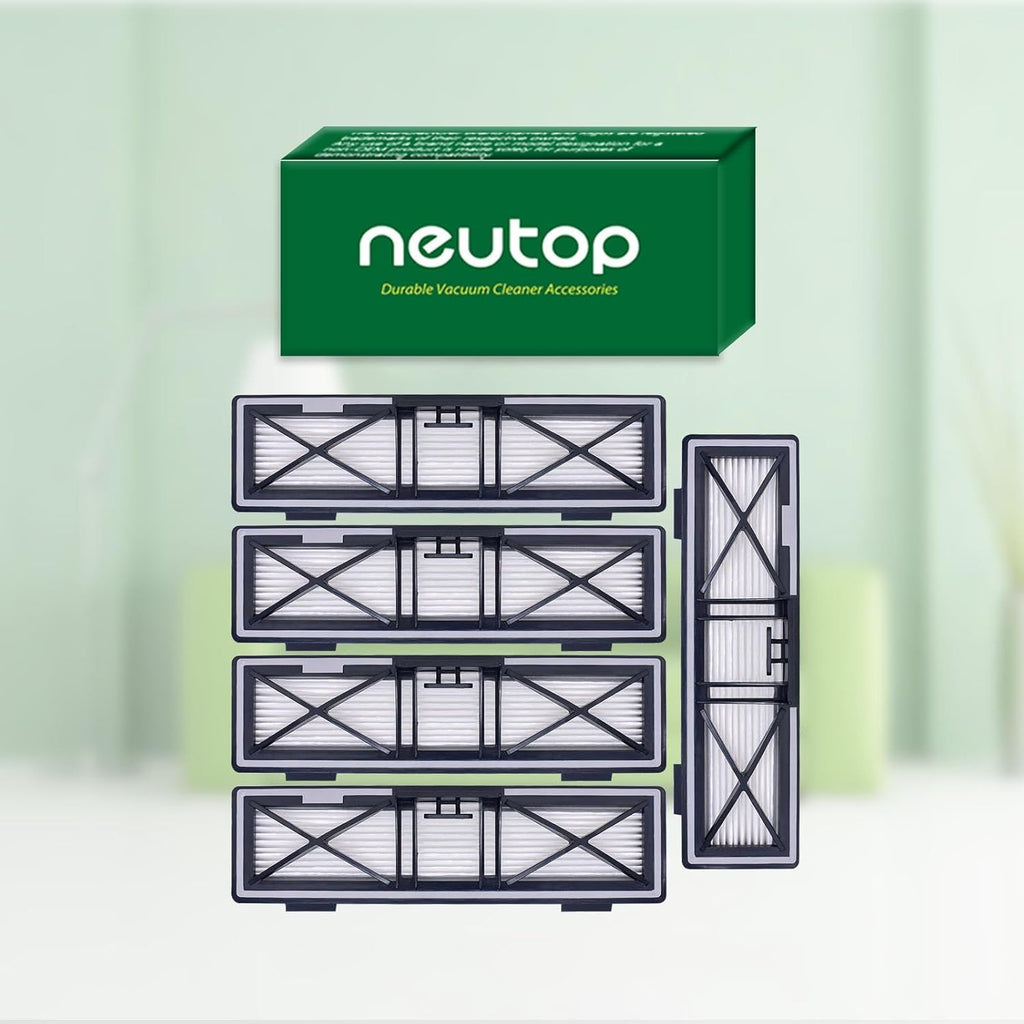 Gray Replacement H12 HEPA ilters Compatible with Neato D10, D9, D8, D7, D6, D5, D4, D3, Robotic Vacuum Cleaners, 5-Pack.