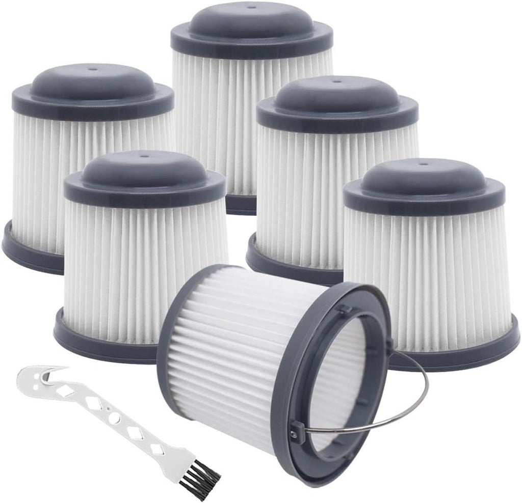 6 Pack PV110 Replacement Handheld Vacuum ilters: Compatible with Black and Decker Cordless Pivot Vac BDH2000PL BDH2020L PHV1410 PHV1810 PHV1210 BDH1620LH Handheld Vacuum, Part # 90552393