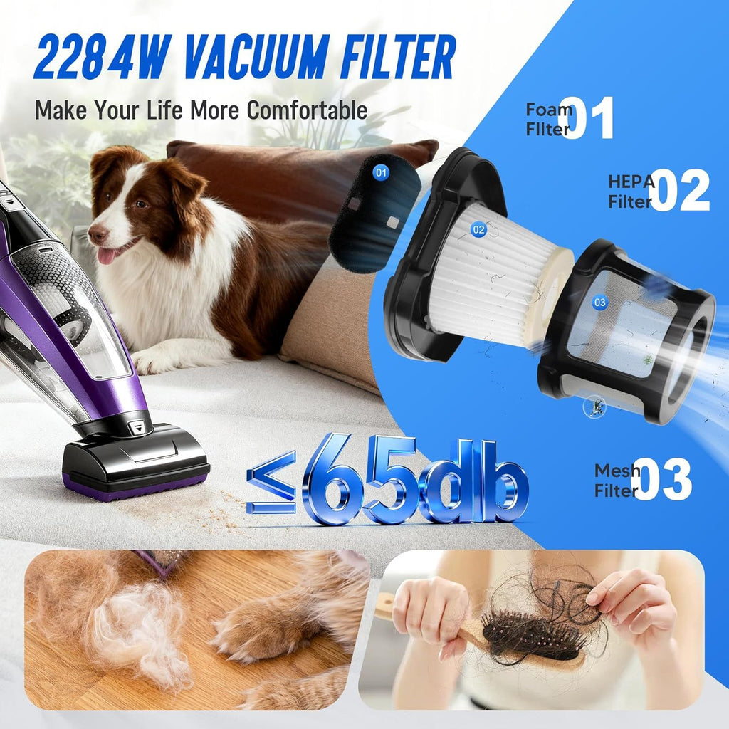 2390A 2284W Vacuum ilter Replacement or Bi-ssell Pet Hair Eraser ilter Hand Vac 2390, 2389, 2284W Compare to Parts # 1614212 1614203 1614204, 4-Pack