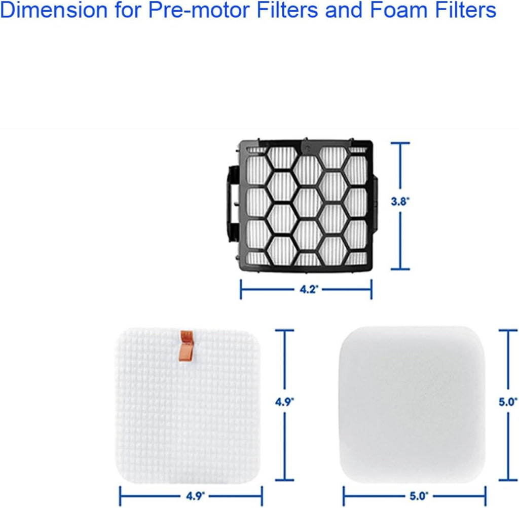 Brushroll & Hepa oam ilters Compatible with Shark Rotator Duo Clean Powerins LA500 LA500WM LA502 LA502NP Vacuum,Compares to Parts # 1483C200 XH320 & XK320