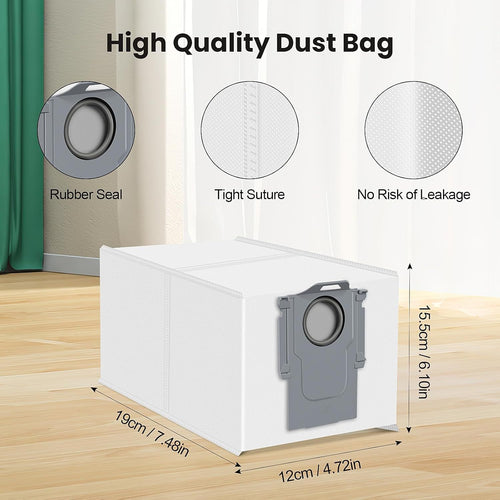 24 Pack Qrevo Dust Bags or  QV 35A/Saros 10R/Qrevo S/Qrevo Pro/Qrevo Plus/Qrevo Master/Qrevo Slim/Qrevo Curv/Qrevo Edge/S8 MaxV Ultra Robot Vacuum, 3L Large Capacity Replacement Dust Bag