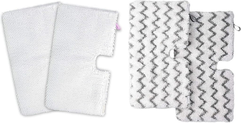 2 Pack + 2 Pack Replacement Microiber Mop Pad or Shark Steam Pocket Mops S3500 Series S3501 S3601 S3550 S3901 S3801 SE450 S3801CO S3601D (2 Sot mop pad+2 scrubby mop pad)