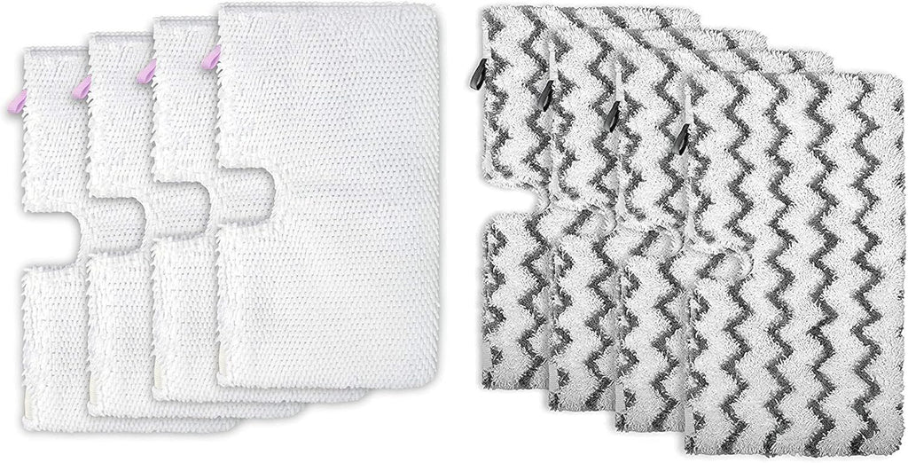 8 Pack Replacement Microiber Mop Pad or Shark Steam Pocket Mops S3500 Series S3501 S3601 S3550 S3901 S3801 SE450 S3801CO S3601D (4 Sot mop pad+4 scrubby mop pad)