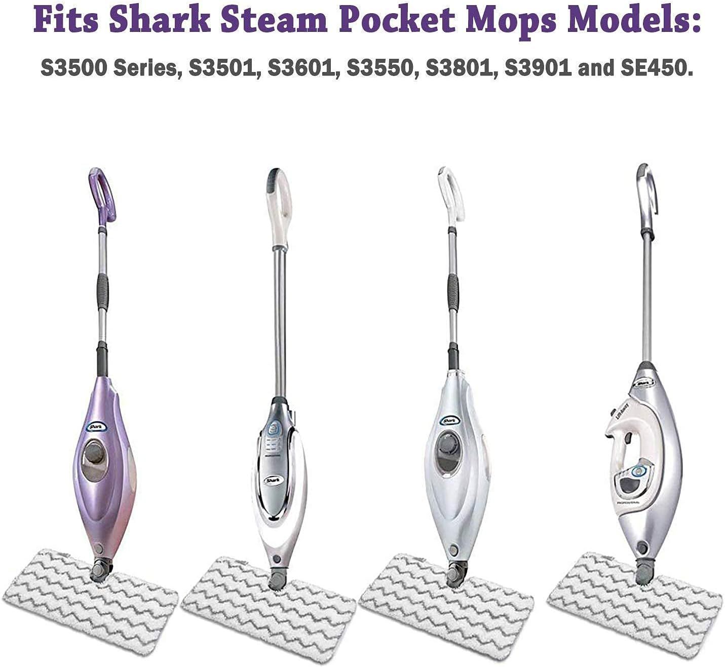 8 Pack Replacement Microiber Mop Pad or Shark Steam Pocket Mops S3500 Series S3501 S3601 S3550 S3901 S3801 SE450 S3801CO S3601D (4 Sot mop pad+4 scrubby mop pad)
