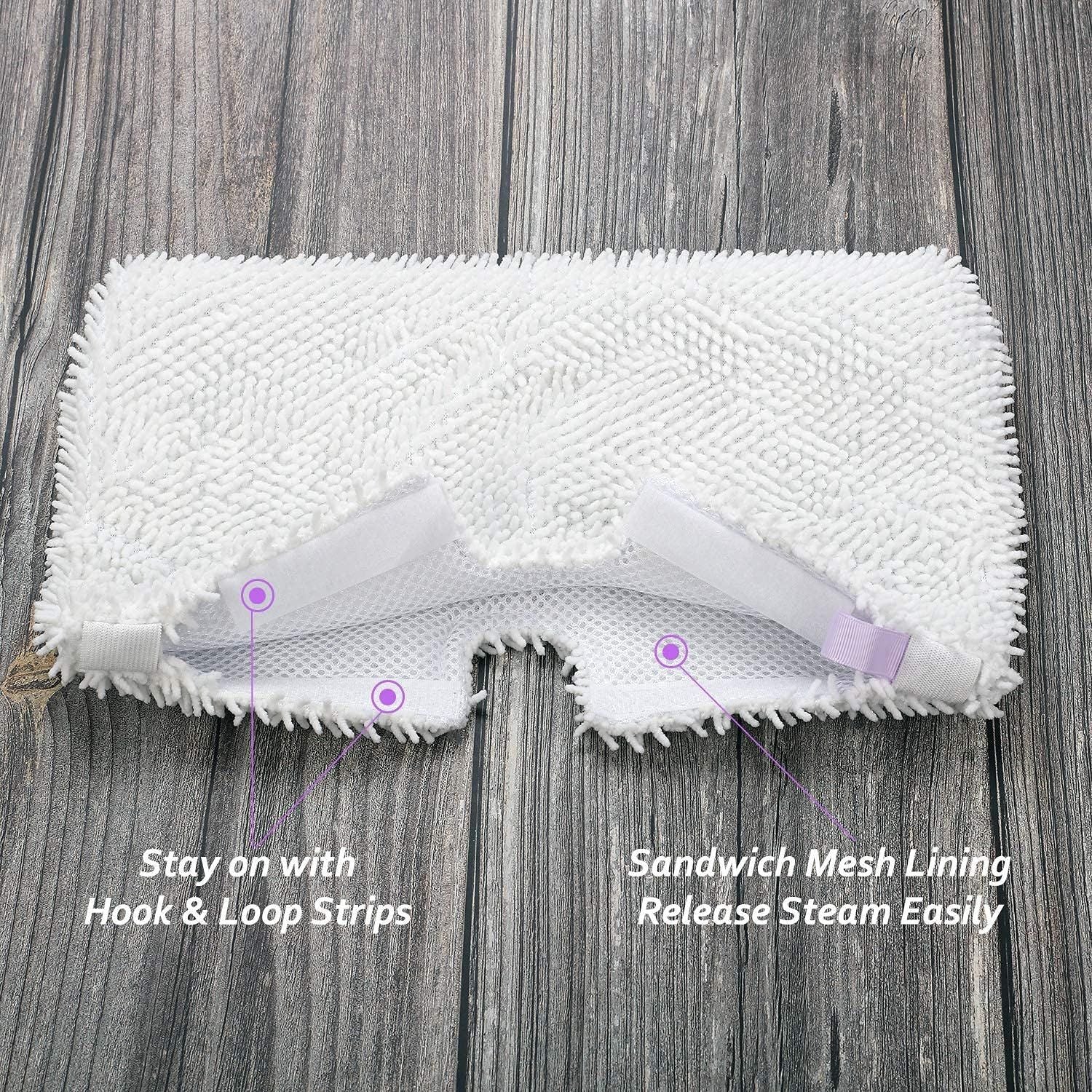 4 Pack + 2 Pack Replacement Microiber Mop Pad or Shark Steam Pocket Mops S3500 Series S3501 S3601 S3550 S3901 S3801 SE450 S3801CO S3601D (4 sot mop pad+2 scrubby mop pad)