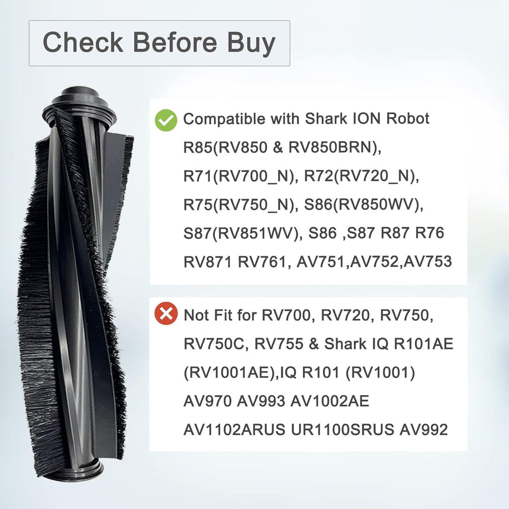 20 Pack Replacement Parts or Shark ION AV751 R85 RV850 S86 S87 S88 R71 R72 R75 RV761 RV771 RV871 AV752 AV753 Robot, 2Main Brush&5ilters&10Side Brushes&2Pre-ilter&1Brush Protect Guard