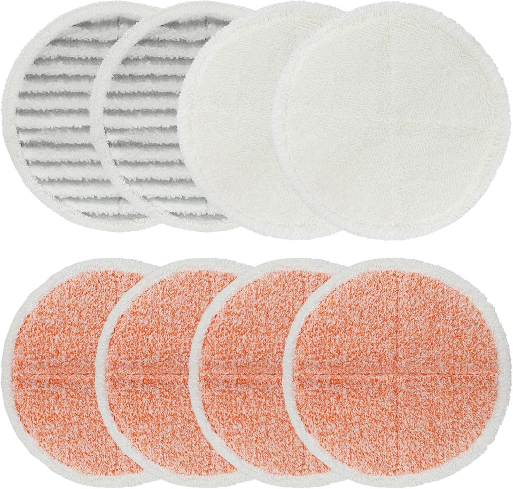 Spinwave Mop Pads Replacement Set Compatible with Bissell Spinwave 2039A 2124: 4 Heavy Scrub Pads, 2 Sot Pads, 2 Scrubby Pads by  (8Pack)