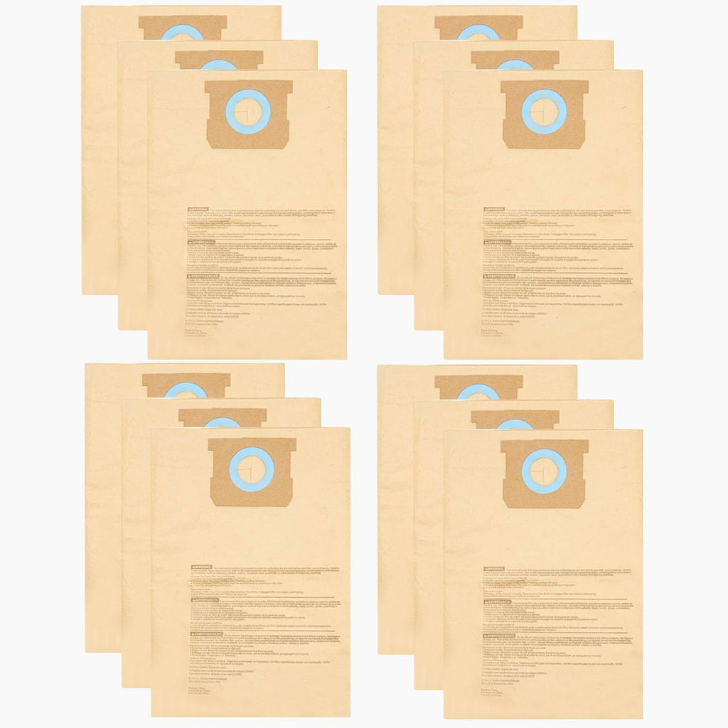 12 Pack DXVA19-4102 Dust Bags or DEWALT 12-16 Gallon Wet Dry Vacuum, Compatible with DXV12P DXV14P DXV16P DXV16PA DXV16S