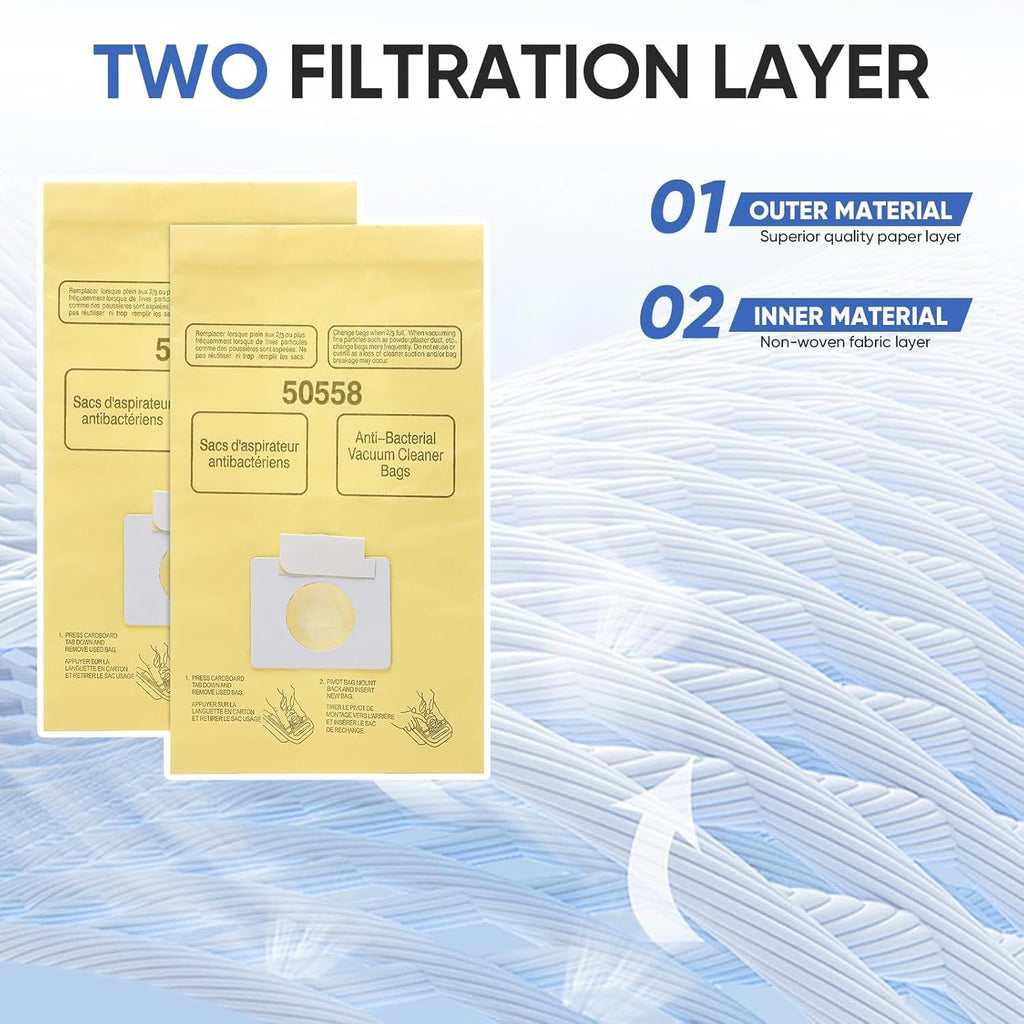 20 Pack vacuum bags Compatible with Kenmore Canister 5055, 50557,50558 and Type C,C-18, 53292, 200 Series, 400 Series, 600 Series, 700 Series, 800 Series Vacuum