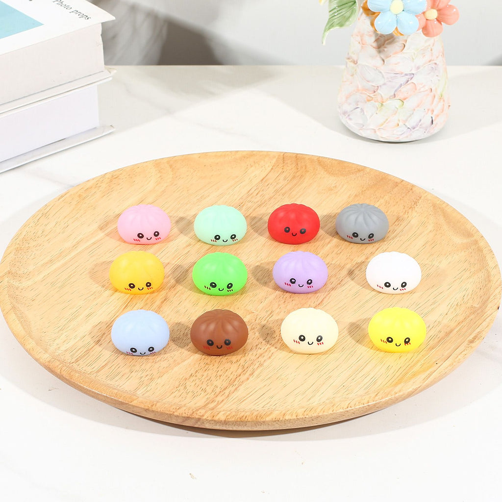 Fidget Squishy Stress Relief Toy 24-Pack - Mystery Dumpling Squishy Calendar Blind Box - Adult Decompression Squeeze Toy - Baozi 24pcs