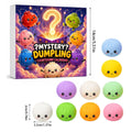 Fidget Squishy Stress Relief Toy 9-Grid Blind Box - Mystery Dumpling Squishy Calendar - Adult Decompression Squeeze Toy - GJ862-003