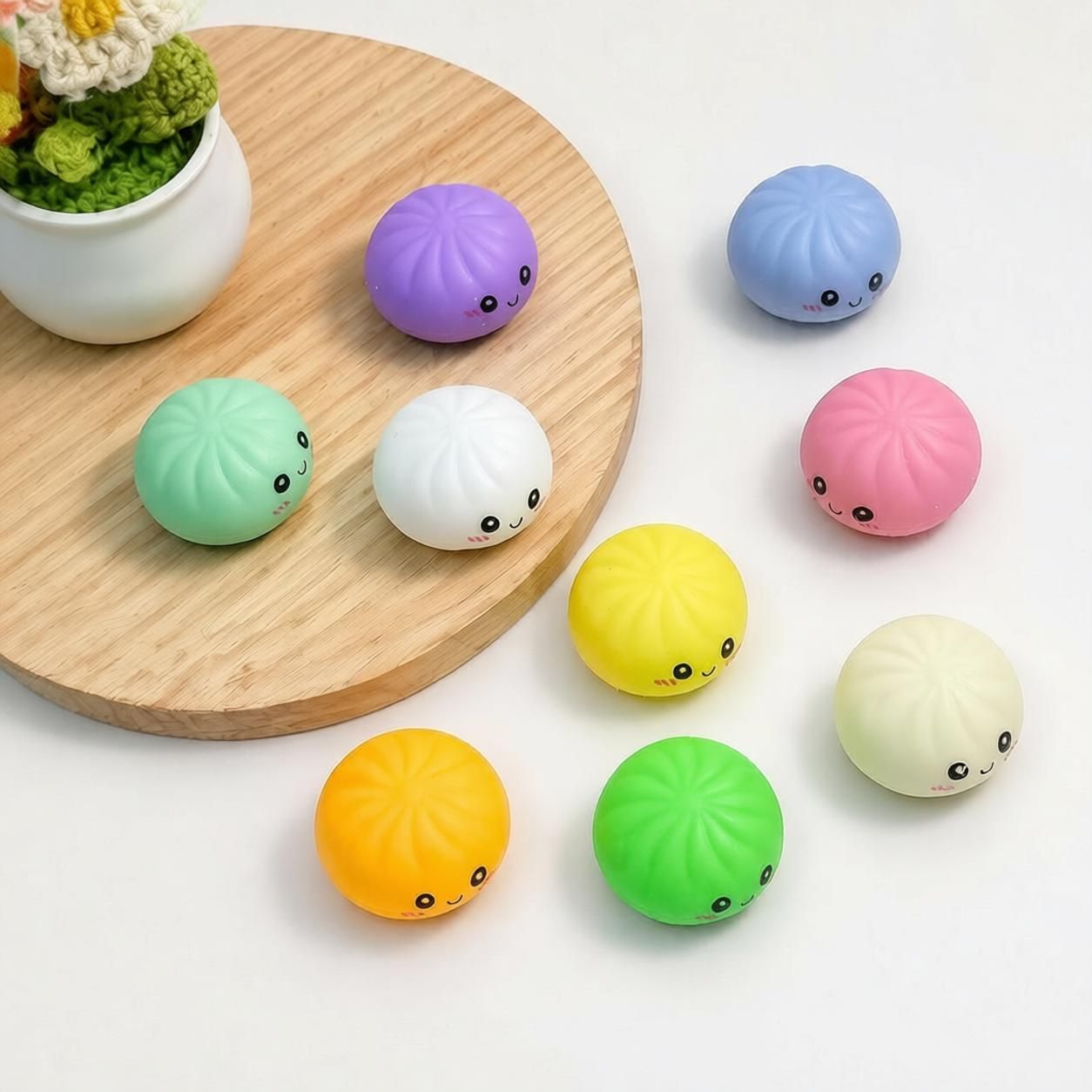 Fidget Squishy Stress Relief Toy 9-Grid Blind Box - Mystery Dumpling Squishy Calendar - Adult Decompression Squeeze Toy - GJ862-004