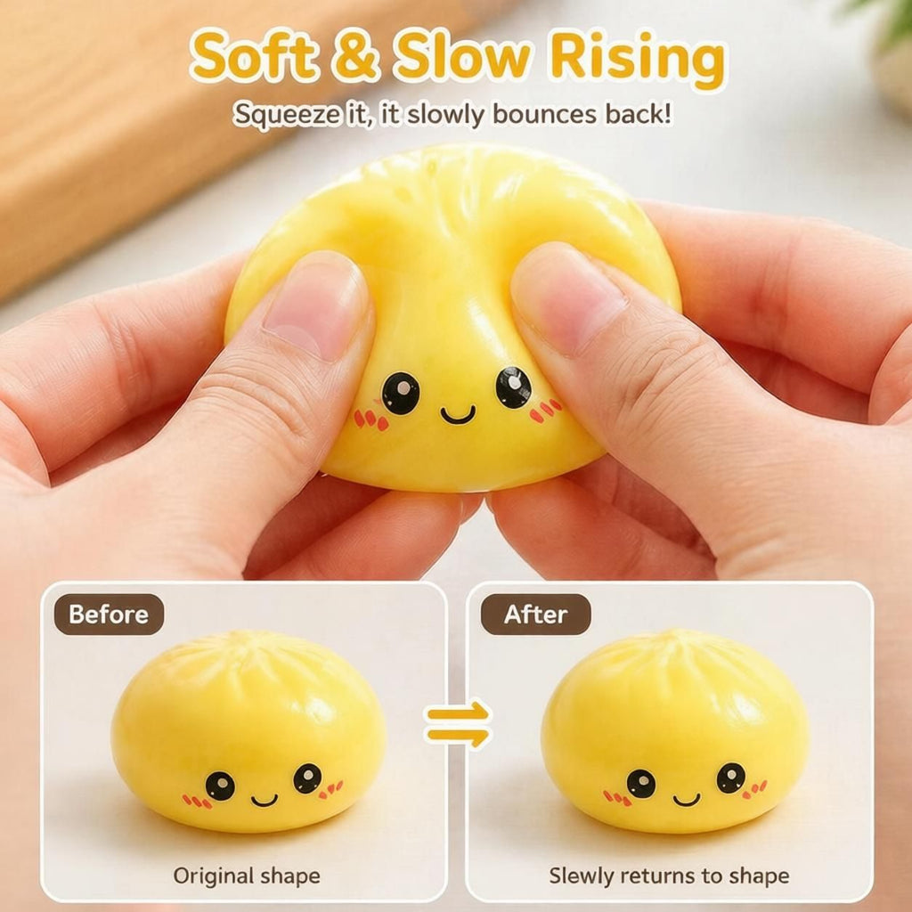 Fidget Squishy Stress Relief Toy 9-Grid Blind Box - Mystery Dumpling Squishy Calendar - Adult Decompression Squeeze Toy - GJ862-005