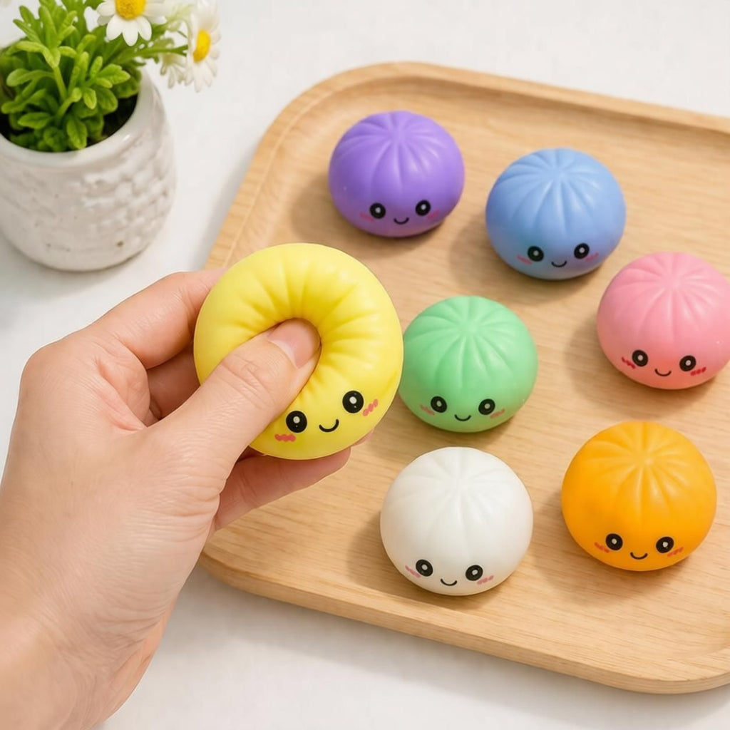 Fidget Squishy Stress Relief Toy 9-Grid Blind Box - Mystery Dumpling Squishy Calendar - Adult Decompression Squeeze Toy - GJ863-006