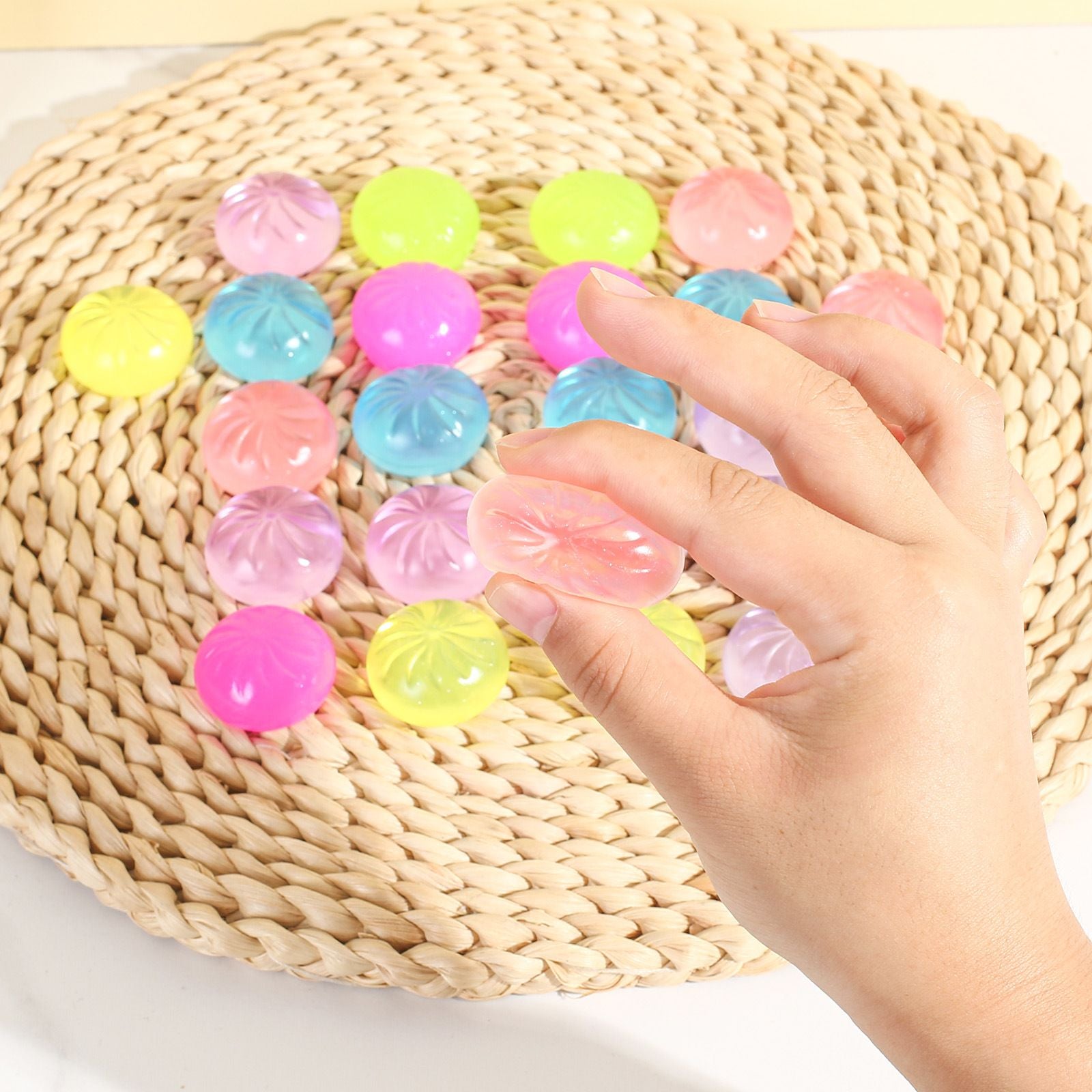 Adult Squishy Stress Relief Toy 24-Day Countdown Surprise Set - Mystery Dumpling Squeeze Calendar Gift Box - Decompression Toy - GJ876-011